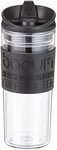 BODUM 11101-01S Travel Mug Insulated Plastic with Flip Lid 0.45 Litres , Brown