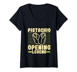 Womens Pistachio Opening Legend Quote for a Pistachio fan V-Neck T-Shirt