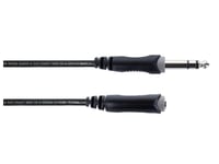 Cordial 14824 Jack Audio Connection Cable [1X Jackkontakt 6,3 Mm (Stereo) - 1X 1 Jackanslutning, 6,3 Mm Stereo] 3 M Svart Pvc-Mantel, Tvinnad