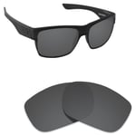 Hawkry Polarized Replacement Lenses for-Oakley TwoFace Sunglass Stealth Black