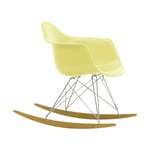 Vitra Eames Plastic Armchair RE RAR gungstol 92 citron-chrome-golden maple