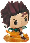 Funko Pop! Animation: Demon Slayer - Tanjiro Kamado With Ch - Glow In the Dark - Collectable Vinyl Figure - Gift Idea - Official Merchandise - Toys for Kids & Adults - Anime Fans