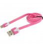 Cable Noodle 1m pour "IPHONE 13 Mini" LightningChargeur USB IPHONE Universel - ROSE PALE