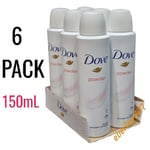 Dove Powder Deodorant Anti-Perspirant Spray , 0% ALCOHOL , 150mL , 6 PACK