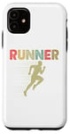 Coque pour iPhone 11 Retro Runner Marathon Running Vintage Jogging Fans