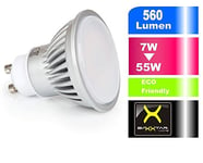 'BAXXTAR Living 7 Watt LED Lamp Socket GU10 (4013) 560 Lumen 3000 K 55 W Equivalent (Latest Generation LED Type SMD 2835 Warm White) 120 Degree Beam Angle