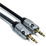 Fisual Install Series 3.5mm Stereo Jack Cable - 2m (Ideal for car aux In / iPod / iPhone / MP3)