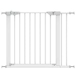 VOUNOT Barrière de Sécurité Extensible 88-96cm Fermeture Auto et Magnétique sans Perçage Barrière à Pression pour Bébé et Chiens pour escaliers et Porte Hauteur 75cm Métal Blanc