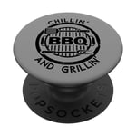 Chillin and grillin, BBQ, barbeque, Father's Day, Summer PopSockets Swappable PopGrip