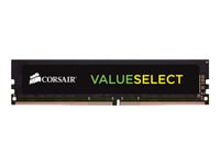 Corsair Value Select - Ddr4 - Modul - 4 Gb - Dimm 288-Pin - 2133 Mhz / Pc4-17000 - Cl15 - 1.2 V - Ej Buffrad - Icke Ecc