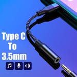 Type C to 3.5mm Adapter Headphone Jack For Samsung Galaxy S22 Huawei Xiaomi 12