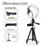 Suudada 10-Inch Multi-Function Tripod Led Selfie Ring Light For Live Broadcast/Makeup/Youtube Video Dimmable Beauty Ring Light With T-10Inch-Black