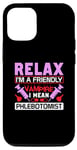 Coque pour iPhone 15 Pro Détendez-vous, je suis un vampire amical, je veux dire phlébotomiste - Blood Nurse