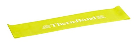 THERABAND Resistance Band Loop, Professional Latex Band for Pilates, Crossfit, Yoga, Stretching, Physical Therapy, Strength Training without Weights, 45.5cm, Yellow, Light, Beginner Level 1, 10 Pack