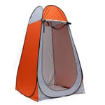 shunlidas Outdoor Pop Up Tent Camping Shower Bathroom Privacy Toilet Changing Room Shelter Single Moving Folding Tents-Orange_United States