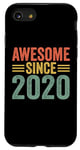 iPhone SE (2020) / 7 / 8 Awesome Since 2020 4th Birthday Retro 4 Years Old Boy Mens Case