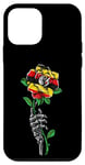 Coque pour iPhone 12 mini Rose de l'Ouganda avec squelette drapeau ougandais racines Souvenir de l'Ouganda