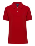 The Iconic Mesh Polo Shirt Tops T-shirts Polo Shirts Short-sleeved Polo Shirts Red Ralph Lauren Kids