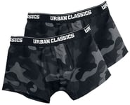 Urban Classics 2-Pack Camo Boxer Shorts Boxers Set dark camo