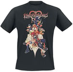 Kingdom Hearts 2 - Groupe Homme T-Shirt Manches Courtes Noir XL