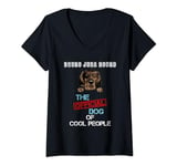 Womens Bruno Jura Hound Dog The Official Dog Of Cool People V-Neck T-Shirt