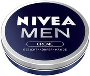 Nivea Men Cream in a Pack of 5 (5 X 30 Ml), Skin Cream for Face, Body and Hands,