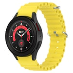 Samsung Galaxy Watch 5 40mm Sportigt Full-fit armband i silikon, gul