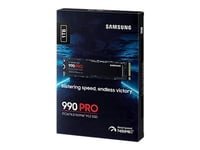Samsung 990 PRO MZ-V9P1T0BW - SSD - krypteret - 1 TB - sisäinen - M.2 2280 - PCIe 4.0 x4 (NVMe) - 256-bittinen AES - TCG Opal Encryption 2.0