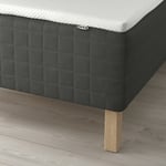 IKEA IKEA SKOTTERUD resårbotten med bäddmadrass, medium fast mörkgrå/nordberget vit, 180x200 cm, cm 180x200 cm