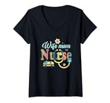 Womens Cute Happy Mothers Day Wife Mom Nurse V-Neck T-Shirt