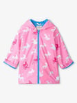 Hatley Girls Mystical Unicorn Colour Change Zip Up Rain Jacket - Sachet Pink, Pink, Size 7 Years, Women