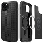 Spigen iPhone 15 (6.1) Mag Armor MagFit Case - Black MagSafe Compatible - Certified Military-Grade Protection - Durable Back Panel + TPU Bumper