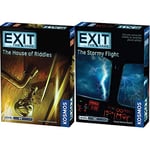 Thames & Kosmos - EXIT: The House of Riddles - Level: 2/5 - Unique Escape Room Game & EXIT: The Stormy Flight - Level: 2/5 - Unique Escape Room Game - 1-4 Players