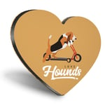 Heart MDF Coasters - Love Hounds Beagle Puppy Dog  #24509