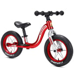 QMMD Kids Balance Bike for 2-5 year old Boys Girls 12 Inch Bike No Pedals Ride-On Toys Gifts Lightweight Adjustable seat Balance Training Bicycle Birthday Gift,Red