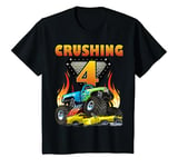 Youth Monster Truck 4 Year Old Shirt 4th Birthday Boy Monster Car T-Shirt