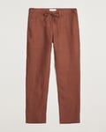 GANT Relaxed Linen Drawstring Pants Cognac Brown