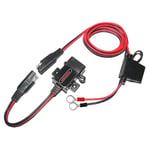 Vattentät USB-laddare för motorcykel, 1 port, 3.1A, SAE till USB