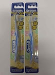 2x Oral B Stages Baby Soft Bristles Manual Toothbrush 4-24 Months - Blue