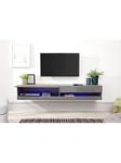Gfw Galicia 150 Cm Floating Wall Tv Unit With Led Lights - Fits Up To 65 Inch Tv - Grey