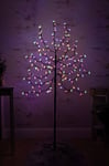Christmas 5ft LED Tree Cherry Blossom Pre Lit Multi Coloured 150 Indoor Outdoor