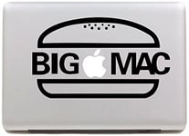 Netspower® Monogram Design Vinyl Decal Sticker Power-up Art Black for Apple MacBook Pro/Air 13" 15" Inch - Big Mac