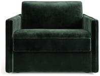 Jay-Be Slim Velvet Cuddle Chair Sofa Bed - Dark Green