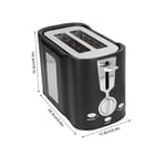800W Simple Mini Toaster Thick Wide Slot 2 Slices Bread Toaster Breakfast Maker