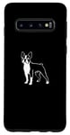 Coque pour Galaxy S10 Boston Terrier - Illustration minimaliste pour amoureux des races de chiens