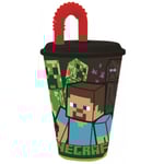Leksaker Minecraft 40430 Mugg med sugrör 430ml Svart/grön