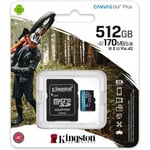 Kingston 512 GB Canvas Go microSD-kort