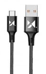 Wozinsky USB-C till USB Laddkabel 1 Meter Svart