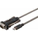 MicroConnect USB3.1CRS232 - Noir - 1 m - USB C - DB9 - Male connector / Male connector (USB3.1CRS232)