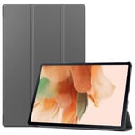 Samsung Galaxy Tab S7 FE / S7 Plus / S8 Plus Fodral Tri-Fold Grå grå